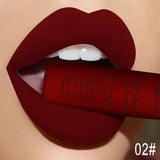 QIBEST Sexy Velvet Matte Lip Gloss Batom Líquido Lipgloss Beleza Vermelho Nude À Prova D' Água De Longa Duração