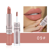 1 Batom Rosa Sexy Lip Gloss 2 Em 1 À Prova D'Água