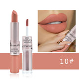 1 Batom Rosa Sexy Lip Gloss 2 Em 1 À Prova D'Água