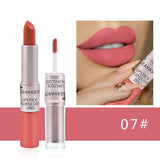 1 Batom Rosa Sexy Lip Gloss 2 Em 1 À Prova D'Água